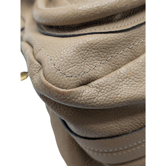 Chloe Calfskin Beige Neutral Leather Medium Paraty Shoulder Bag - Picture 8 of 16